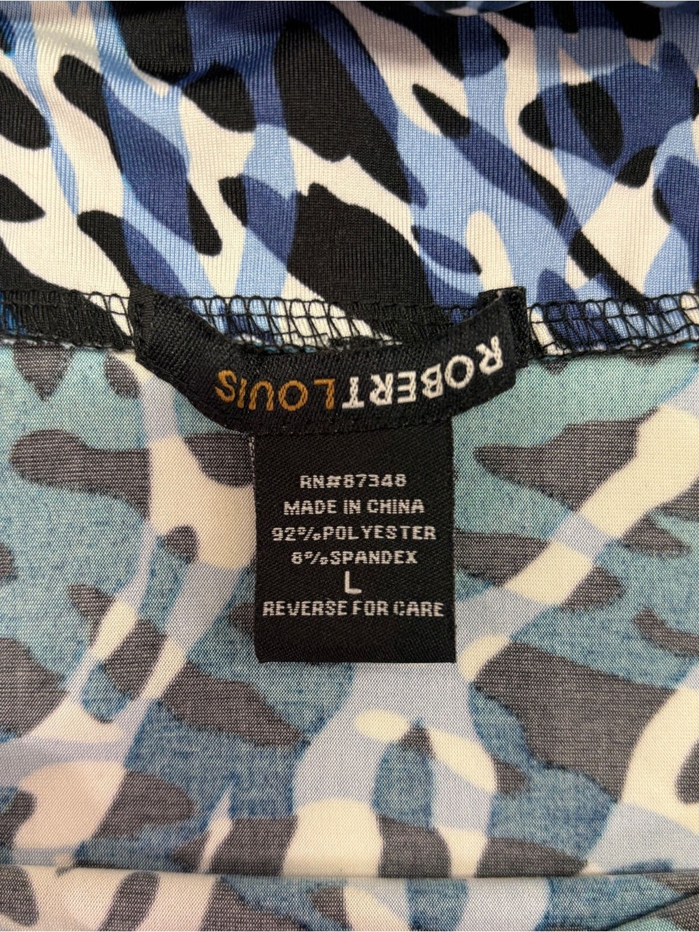 Robert Louis Blue Animal Print Maxi Skirt L Boho Resort Y2K - Picture 2 of 10